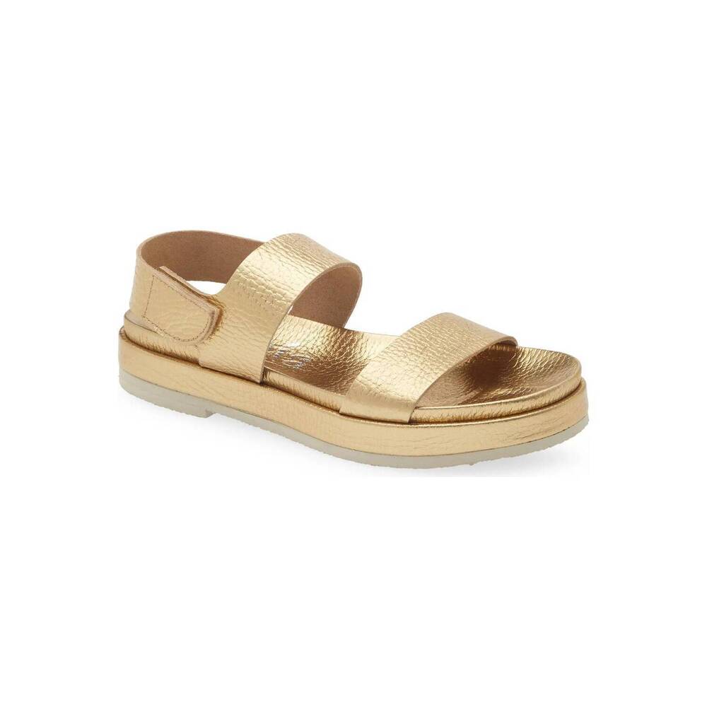 NEW PEDRO GARCIA women's jamili slingback platform sandal in gold